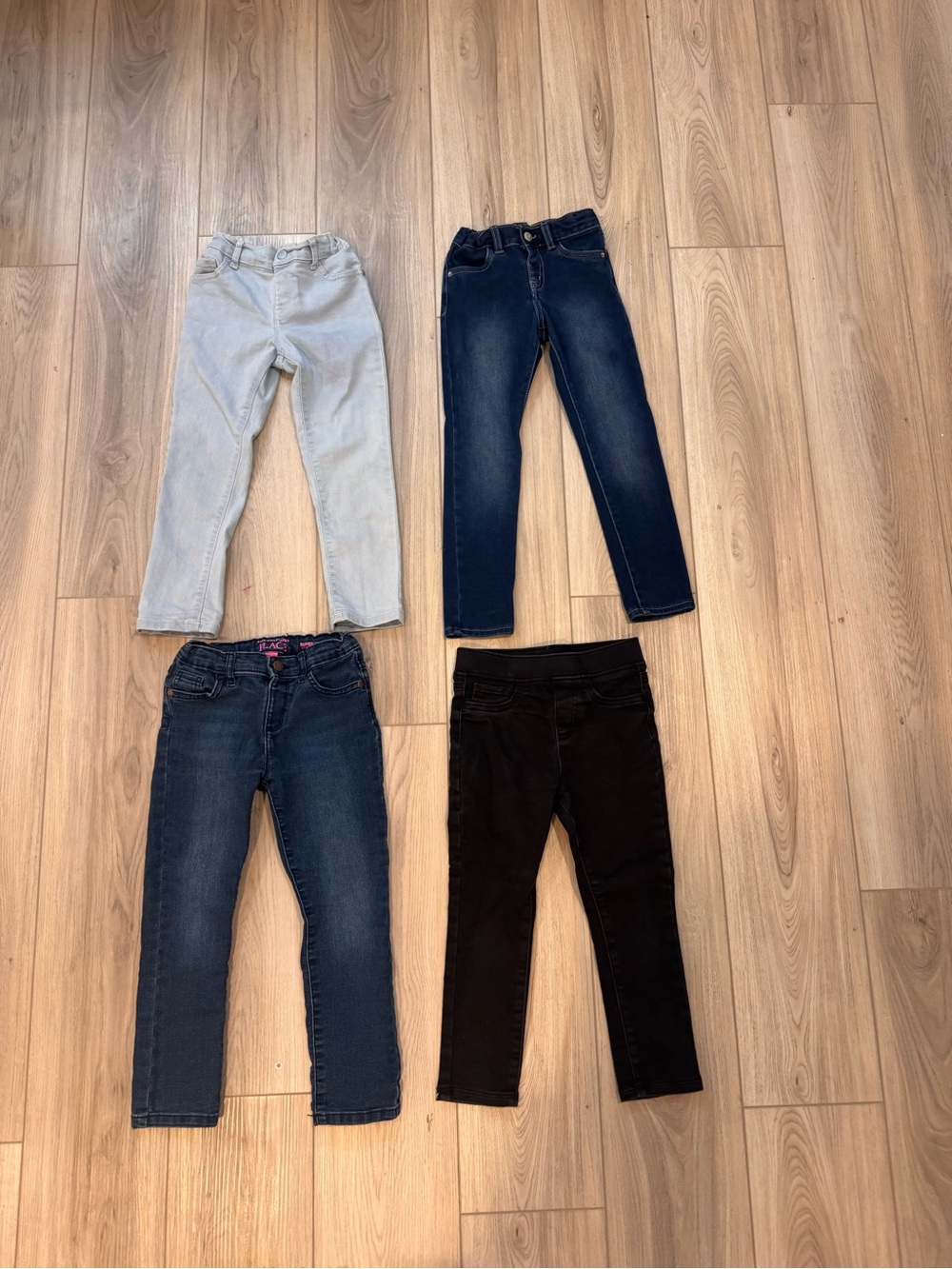 Kids Stretch Denim Pants - Light Blue, Dark Blue, Navy & Black